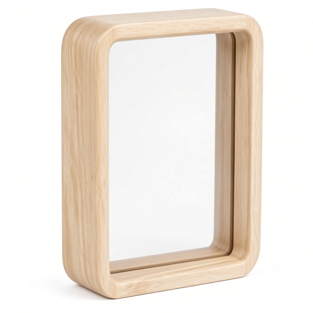 Wooden Floating Frame for Pressed Leaves | Glass Specimen Display Case