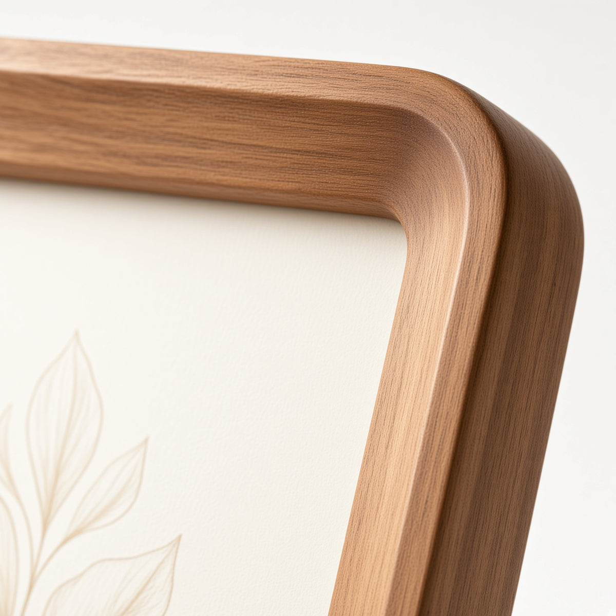 Wooden Photo Frame with Rounded Corners | Minimalist Desktop Picture Frame