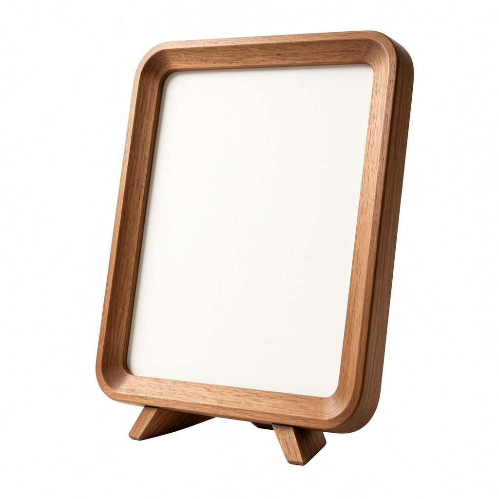 Wooden Photo Frame with Rounded Corners | Minimalist Desktop Picture Frame