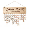 Wooden Family Memory Board ¨C Happy & Memories Dates We Cherish