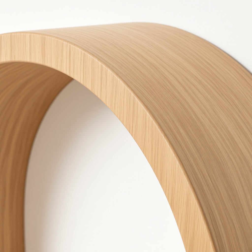 Arched Oak Wall Shelf with Two Tiers | Minimalist Wooden Display Shelf