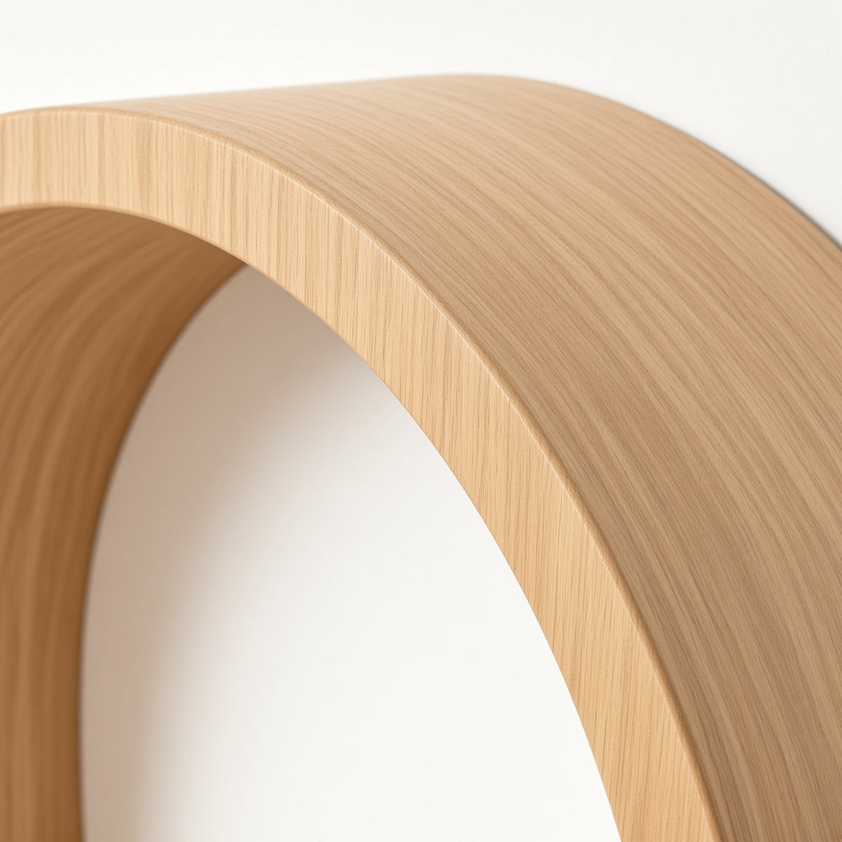 Arched Oak Wall Shelf with Two Tiers | Minimalist Wooden Display Shelf